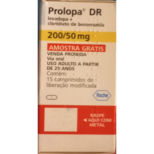 PROLOPA DR LEVODOPA 200MG + BENSERAZIDA 50MG com 15 comprimidos
